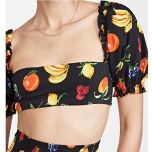 NWT We Wore What Coco Top in Fruit Print